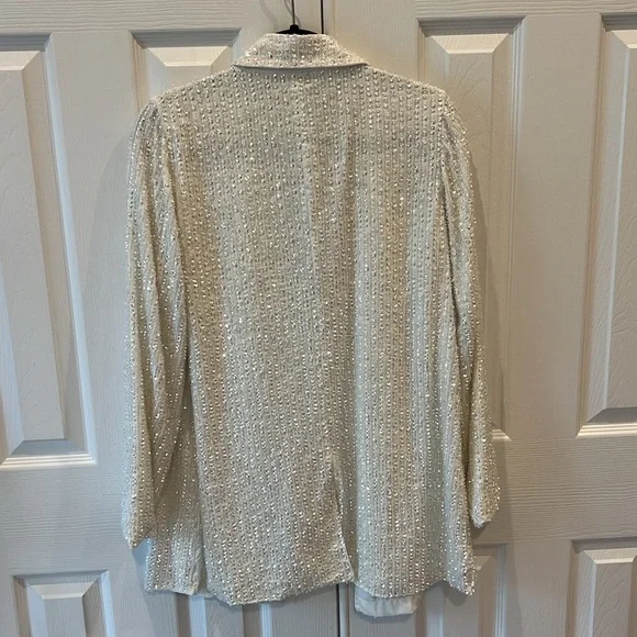 ASOS White Sequin Blazer and Pants Set - Picture 4 of 7